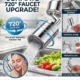 720° Rotating Faucet Aerator — Fits All Taps | Splash + Shower Mode | Water Saving